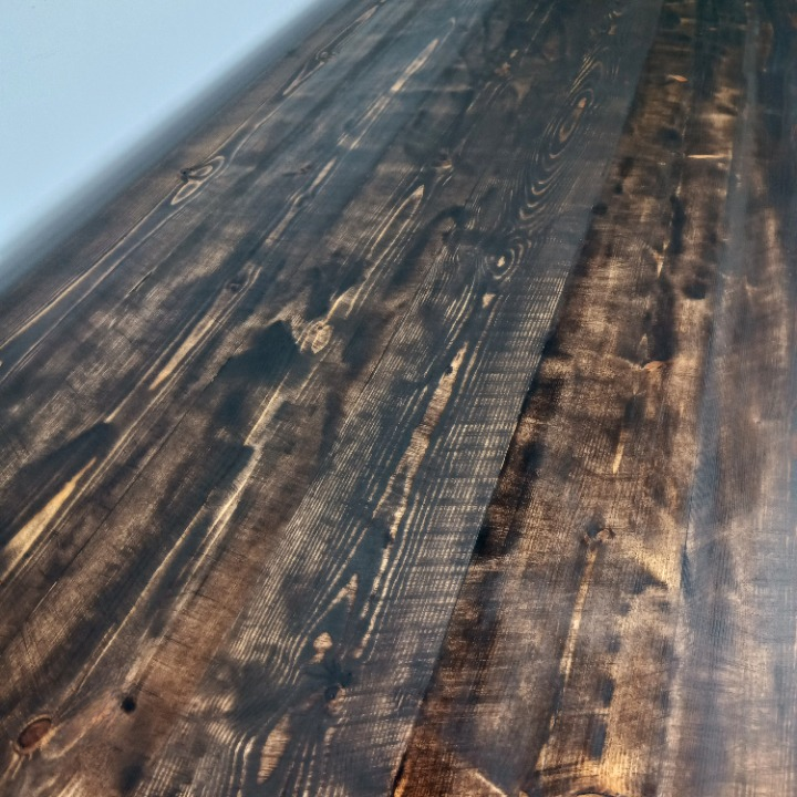 Table de travail en bois rouge massif