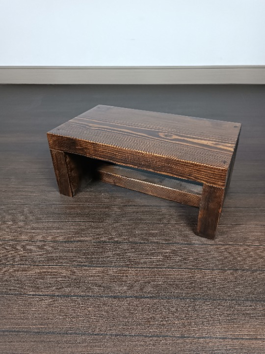 Tabouret rectangulaire en pin massif