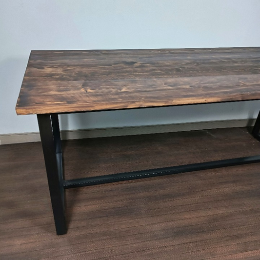Table de travail en bois rouge massif
