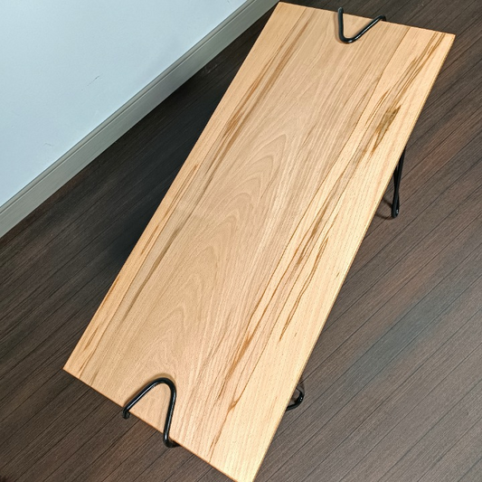 Banc en bois de hêtre avec pieds épingle en métal