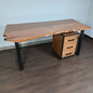 Bureau Résine Bleue & Bois de Hêtre