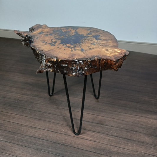 Table de Coin Résine Époxy & Bois